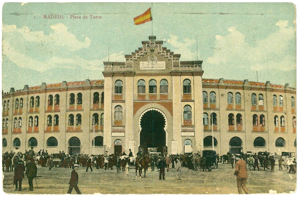 Postal de la plaza de toros de Madrid